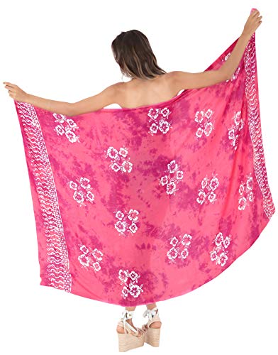 Preisvergleich Produktbild LA LEELA Bademoden Badeanzug Strand Tragen Sarong rosa gedruckt hk218