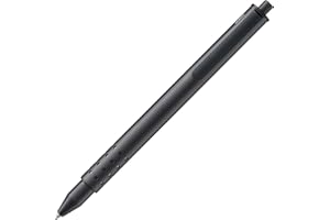 Lamy swift black roller - sencillo con sensación de escritura fluida - cuerpo robusto de acero inoxidable y ancho de trazo B - con recambio roller M 66 en azul