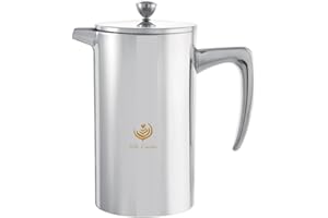 VIA CREMA FRENCH PRESS 800/1000 ml Glass/Stainless steel (acciaio inox, 800 ml/27 oz)