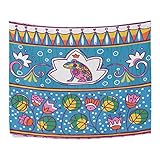 ALAZA Dibujados Príncipe Rana estilo folk Floral de flores de colores poliéster decoración...