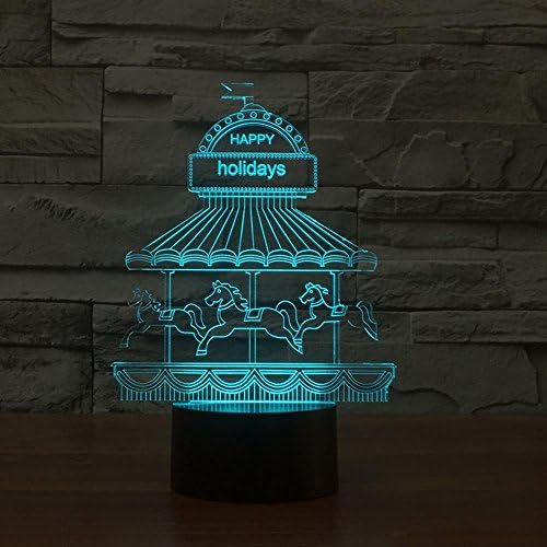 Lozse 3D Mood lamp stereo dream table lamp Creative gift Bedside Lantern Festival can USB night light