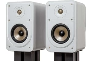 Polk Audio SIGS15ELWT Signature Elite ES15 głośniki regałowe o wysokiej rozdzielczości do kina domowego, głośniki stereo, Surround, certyfikat Hi-Res, kompatybilne z Dolby Atmos i DTS:X (para), białe