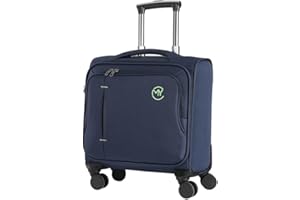 RMW Laptop Bag with Wheels Lightweight Pilot Case Mens Carry On Suitcase Travel Laptop Case Rolling Briefcase Women Computer Trolley Overnight Luggage Cabin Bag for Trip Business (Navy)