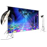 banner batterien deutschland  FiVan Disco Party Banner Hintergrund - blendfreie Rückseite aus Vinyl bis 80er 90er Jahre Party Dekoration Fotobooth Hintergrund, D-6169, 8x6ft(250x185cm)
