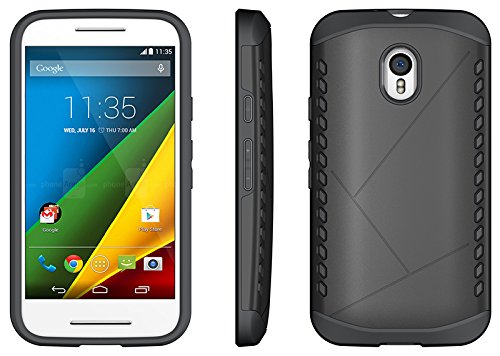 Moto G 2015 3rd Gen Case  Cruzerlite Spartan Dual Protection Cases Compatible with Motorola Moto G  3rd Generation  2015 - Black