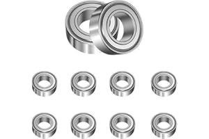 ANGEEK MR105 ZZ łożyska kulkowe do głębokich rowków 5 mm x 10 mm x 4 mm, wstępnie smarowane, podwójne uszczelki, MR105ZZ łożyska kulkowe głębokorowkowe