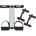 SUREFIT Tummy Trimmer with Push Up Bar | Dual Resistance Ab Trainer & Push Up Stand for Full Body Workout | Home Fitness Equipment for Men & Women | Strength & Core Toning