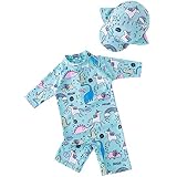 Traje de baño infantil con índice de protección UPF 50+ sol para proteger la piel sensible del daño solar intensa.