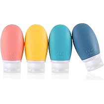 7 Bottiglie Da Viaggio In Silicone Ricaricabili - A Prova Di Perdite, Per Shampoo, Balsamo, Lozioni