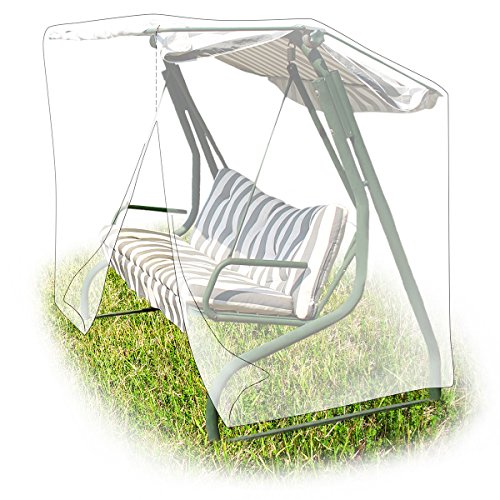 Relaxdays Schutzhülle Hollywoodschaukel H x B x T: 150 x 215 x 150 cm, wetterfest, Abdeckung mit Reißverschluss, grün