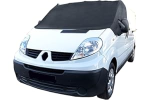 UK CUSTOM COVERS CUSTOM DESIGNS FOR ULTIMATE PROTECTION UK Custom Covers SW251BLACKAD4 Luxury Front Windscreen Wrap Cover Black - To Fit Renault Trafic 2001-2014