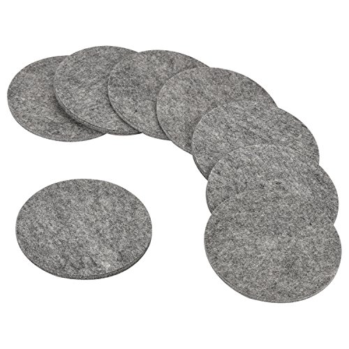 eLander Glasuntersetzer aus Filz, [8er Set mit Box] Getränke-Untersetzer für Tassen, Tisch, Bar, Glas, Gläser [Rund, Grau] - 2