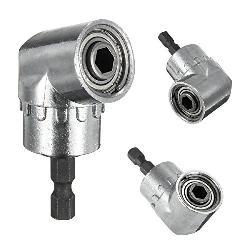 Drillpro 105 °Winkelschrauber 1/4'' Vorsatz Adapter,Hex Bohrer Schraubendreher Bit Einsatz Halter Adapter Winkelschraubendreher Winkelbohrmaschine