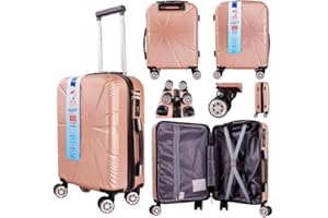 GENERIC 45x36x20 easyJet Priority Cabin Suitcase, Also for Jet2, Lightweight,ABS Hard Shell, Durable 4-Wheel Cabin Case, Carry-On Size 2.2kg Hand Luggage, Travel Bag