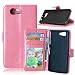 Produktbild Nancen Sony Xperia Z3 Compact / Z3 mini (4,6 Zoll) Lederhülle Neu Style Acht Farbe Weich PU Flip Case Ledertasche / Schutz Etui, Einfach Vintage Kollektion Karten Slot Foto Wallet Hülle Handy Tasche Zubehör