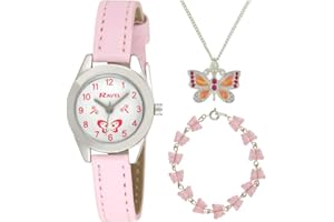 Ravel Montre pour Enfants Little Gems et Ensemble de Bijoux en métal argenté
