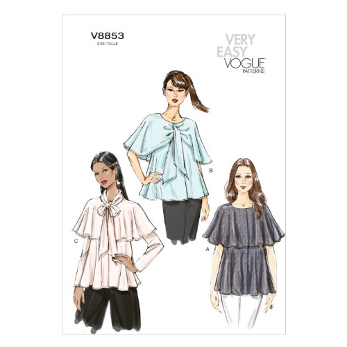 Download Vogue Patterns V8853 - Patrones de costura para blusas de mujer (tallas 42 a 50) Download Vogue Patterns V8853 - Patrones de costura para blusas de mujer (tallas 42 a 50)