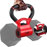 Yes4All D8FC Kettle Grip sap, dambılları antrenmanlar i&ccedil;in girya d&ouml;n&uuml;şt&uuml;rmek i&ccedil;in, A. kırmızı/siyah, halter d&ouml;n&uuml;şt&uuml;r&uuml;c&uuml;