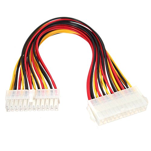 SAWAKE ATX 24 Pin Male to Female Netzkabel Verlängerungskabel Extension Cable Interne PC PSU TW Power Lead 30CM