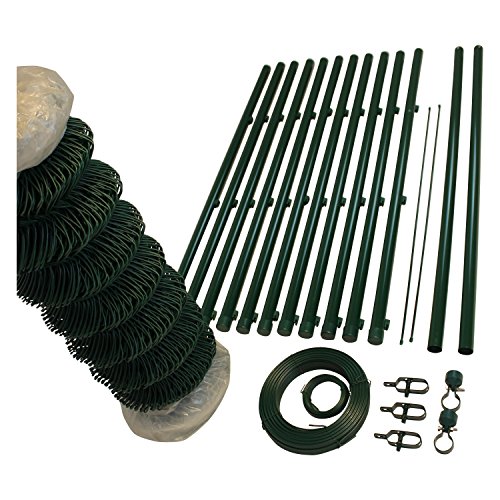 Preisvergleich Produktbild TOP MULTI Maschendrahtzaun Set Gartenzaun PVC-beschichtet grün - versandkostenfrei (D) (150cm Höhe x 25m Länge)