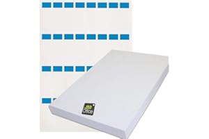 ‎TE-OFFICE TE-Office 32 Stück Kabel Aufkleber Label Etiketten Selbstklebend Kabelmarkierer Kabelkennzeichnung Kabelbeschrifter A4 Bogen 21x65mm Blau