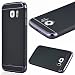 Produktbild GrandEver Samsung Galaxy S6 Weiche Silikon Hülle Durchsichtige Rückschale TPU Bumper Transparent Schutzhülle Klar Handytasche mit Muster Anti-Kratzer Stoßdämpfung Ultra Slim Rückseite Silicon Backcover Soft Case Protective Cover Ultradünnen Premium Handyhülle - Blau und Schwarz
