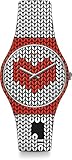Swatch Damen Analog Quarz Uhr mit Silikon Armband GB306