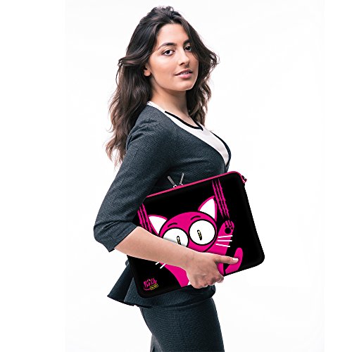 Kitty to Go LS140-10 Slipping Designer Schutzhülle für Laptops und Tablets mit einer Bildschirmdiagonale von 25,9 cm (10,2 Zoll) pink-schwarz - 3
