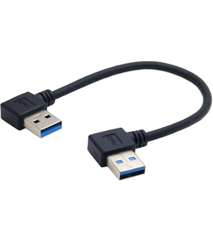 Chenyang Cavo USB-C 3.1 Tipo C – 0,5m, 10 Gbps, 100W, Connettore Angolato 90°, Nylon Intrecciato, Con Chip E-Marker