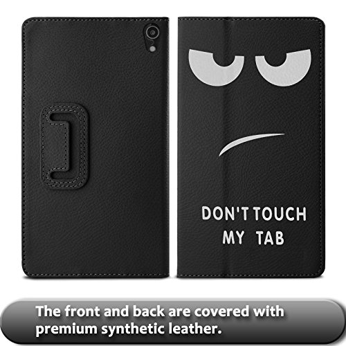 Odys Pluto 7 Hülle Case, Infiland Slim Fit Folio PU-lederne dünne Kunstleder Schutzhülle Cover Tasche für Odys Pluto 7 17,7 cm (6,98 Zoll HD IPS Display) Phablet (mit Auto Schlaf / Wach Funktion)(Große Augen) - 2