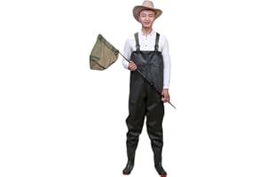 Kaiyei Homme Femme Waders Cuissardes Chaussure, 100% étanche Pêche à la Mouche Extérieure Respirant Chasse Salopette Cuissarde Pantalon Salopette Semelles Antidérapantes