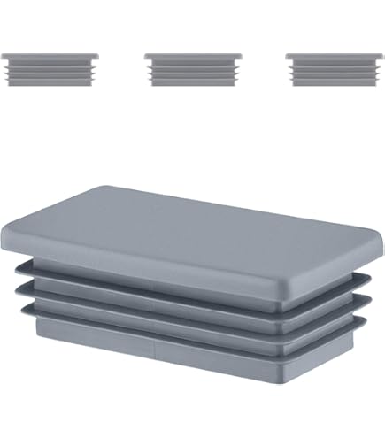 SKIR'CO (10 Pezzi) Tappi Rettangolari In Plastica 20 X 80 Mm, Tappi Rettangolari Opachi, Inserti Rettangolari Per Tubi, Cappucci Per Pali Di - Foto 8