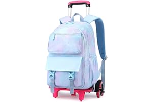 SYDARSYN Mochilas Escolares con Ruedas Mochilas Estudiante Trolley Mochila Bolsas Escolares para Niña Equipaje Maleta Chica Estudiantes de Primaria