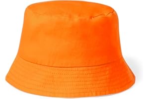 BLUECHOLON Gorro Pescador Infantil 100% algodón. Gorro Pescador Niño Niña. Sombrero Pescador Tipo Bob. Gorro Bucket. Talla única 54