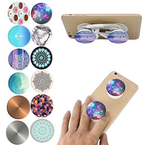 Oyedens White Marble Expansion Ständer Autohalterung Handy Grip Foto Grip Tisch Ständer SMS Grip Pop-Buchse für Smartphone oder Tablet passt iPhone SE/6S/6/6S Plus/6 iPhone 7 und 7 Plus Samsung Galaxy S7/Galaxy S7 Edge/LG G5 - 5