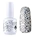 Vishine Gelpolish Long-lasting Gel Nail Polish Lacquer Shiny Color Soak Off UV LED Manicure Glitter Silver (1853)