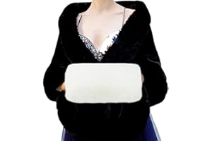 KBNIAN Manchon Chauffe Main en Fausse Fourrure 35 * 20CM - Épais, Chaud, Doublure en Cachemire Artificiel pour Réchauffer Les Mains - pour Femme Fille en Hiver