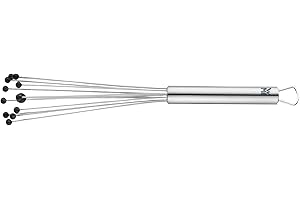 WMF Profi Plus flexi whisk, 27 cm, whisk with silicone balls, Cromargan stainless steel partially matte, silicone, whisk, whisk, dishwasher-safe