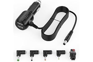 BENSN 12 Volt DC Car Charger for Portable DVD Player, Universal Replacement Cigarette Lighter Power Cord for RCA, DBPOWER, Sylvania DVD Player, Snailax Seat Cushion, Breast Pump, Dual USB Port Car Charger