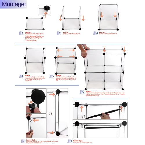 Songmics Armario de almacenaje de ropa Estantería por módulos