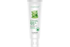 BOSIXTY Nature Aloe Vera Gel 99% - Gel hydratant à l'Aloe Vera, Gel hydratant apaisant pour la peau, Plante biologique d'Aloe Vera pour marques d'acné diluées Gel d'Aloe Vera anti-desséchant