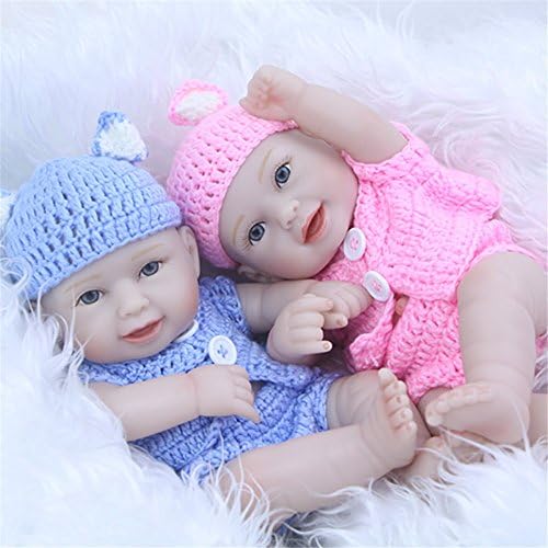 Soft Fashion Reborn Nurturing Baby Dolls Silicone Vinyl Body Mini Babies Girl And Boy 11 Inch Real Touch Alive Kids Birthday Xmas Gift Portable Reduce Anxiety Help Autism Pregnant Women