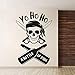 Produktbild Schädel Kopf Vinyl Wandtattoos Yo Ho Ho Design Wohnkultur Vinyl Wandkunst Eine Flasche Rum Wandaufkleber Poster Jungen Zimmer Kunst 39 * 57 Cm