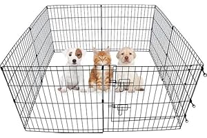 MaxxPet Parc pour Chien – Cage pour Chien Pliable - Enclos Lapin – Interieur - Chiot – 8 pièces - 61x61 cm