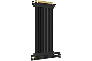 GLOTRENDS 150mm PCIe 3. 0 X16 Riser Cable pour Les GPU PCIe 3.0 Bas de Gamme, tels Que Les séries GeForce RTX 20/GTX 16/GTX 10 et Les séries AMD Radeon RX5000/VII/RX Vega/R9 Fury, etc