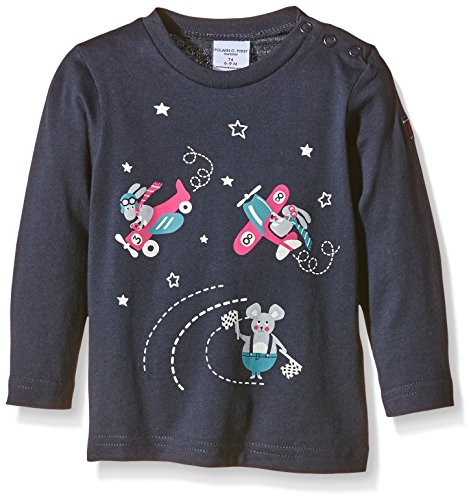 Polarn O. Pyret Baby-Boys Flying Animal Polo Shirt, Blue (Dark Ink), 9-12 Months