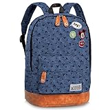 Geräumiges Hauptfach (passend für DIN A4) mit 2-Wege-Reißverschluss. Vortasche mit Reißverschluss.