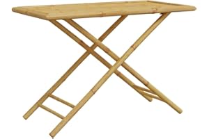 vidaXL Table de Jardin Pliable 110x55x75 cm Bambou, Table de Jardin en Bambou, Table de Patio, Meuble d’extérieur, Table d’extérieur, Meuble de Jardin