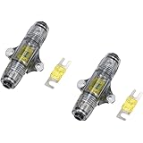 Greluma 2 Pz 20A 6-10 Gauge AWG Portafusibile in linea ANL MANL con fusibile da 2 pezzi 20A