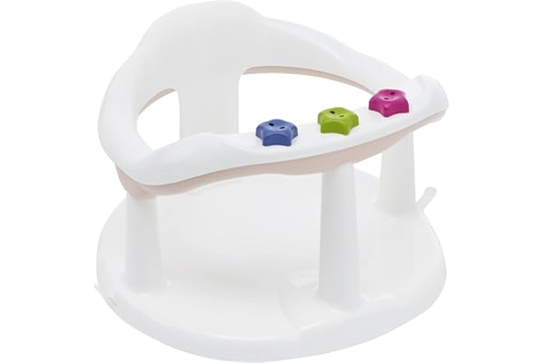 THERMOBABY - Anneau De Bain Bébé Aquababy - Siège De Bain Confortable, Ludique & Stable - Installation Facile - De 7 à 16 Mois - Fabriqué En France - Marron glacé